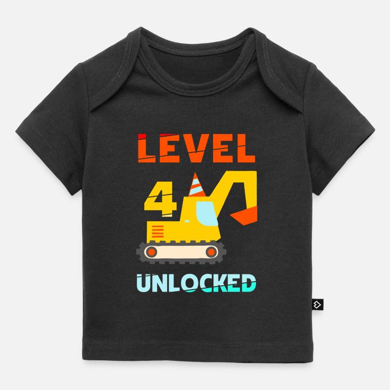 Pelle déverrouillée de niveau 4 - T-shirt Premium bébé bio - noir