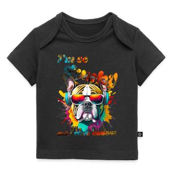 I'm so Funky. keep your groove. Bouledogue - T-shirt Premium bébé bio - noir - Devant