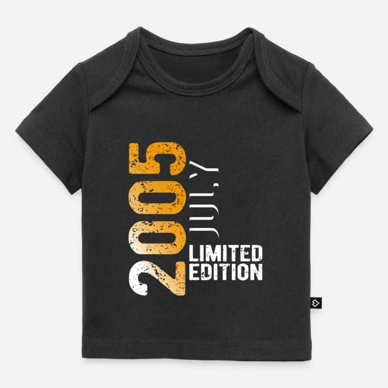 Juillet 2005 édition limitée millésime année de naissance - T-shirt Premium bébé bio - noir