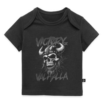 Victoire viking nordique ou Valhalla - T-shirt Premium bébé bio - noir - Devant