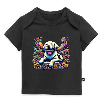 Symphonie d’harmonica du Labrador - T-shirt Premium bébé bio - noir - Devant