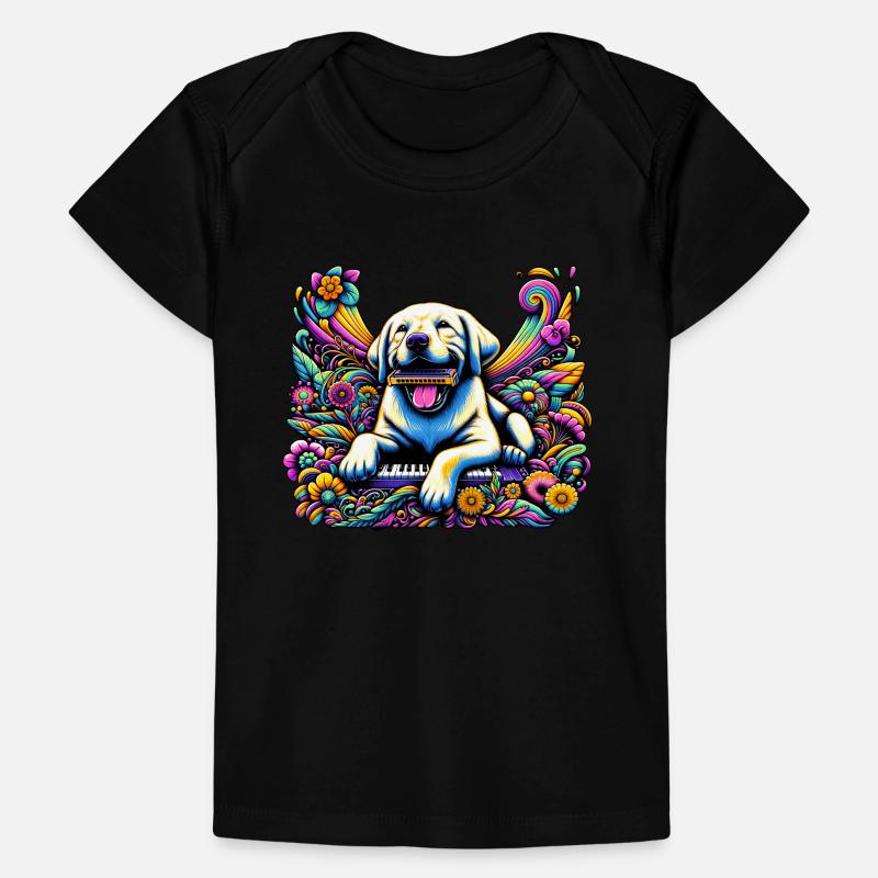 Labrador Harmonica Symphony Baby Premium Organic T-shirt