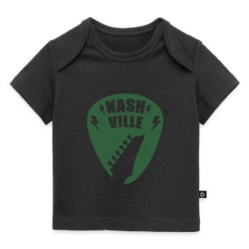 Nashville Music City Gitarren-Plektrum - Baby Premium Organic T-Shirt - Schwarz - Vorne