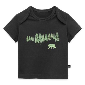 Bär im Winterwald - Baby Premium Organic T-Shirt - Schwarz - Vorne