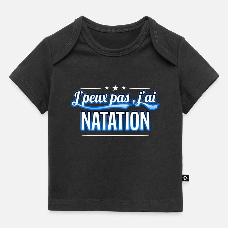 Natation - j'peux pas , j'ai Natation - T-shirt Premium bébé bio - noir