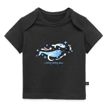 Catching shooting stars - Baby Premium Organic T-shirt - black - Front