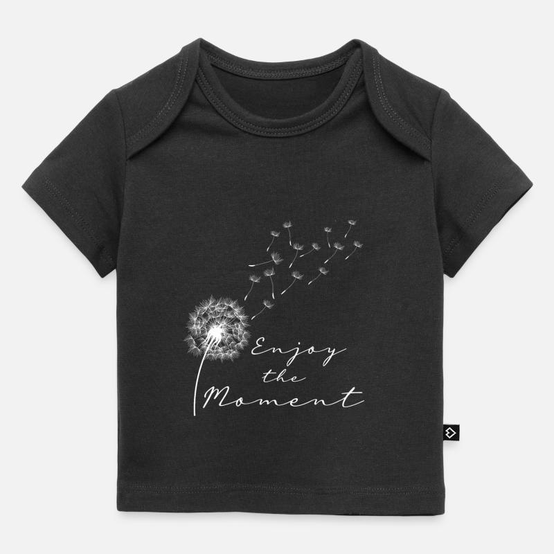 Profitez du moment de la légèreté du pissenlit - T-shirt Premium bébé bio - noir