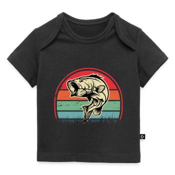 Poisson bar - T-shirt Premium bébé bio - noir - Devant