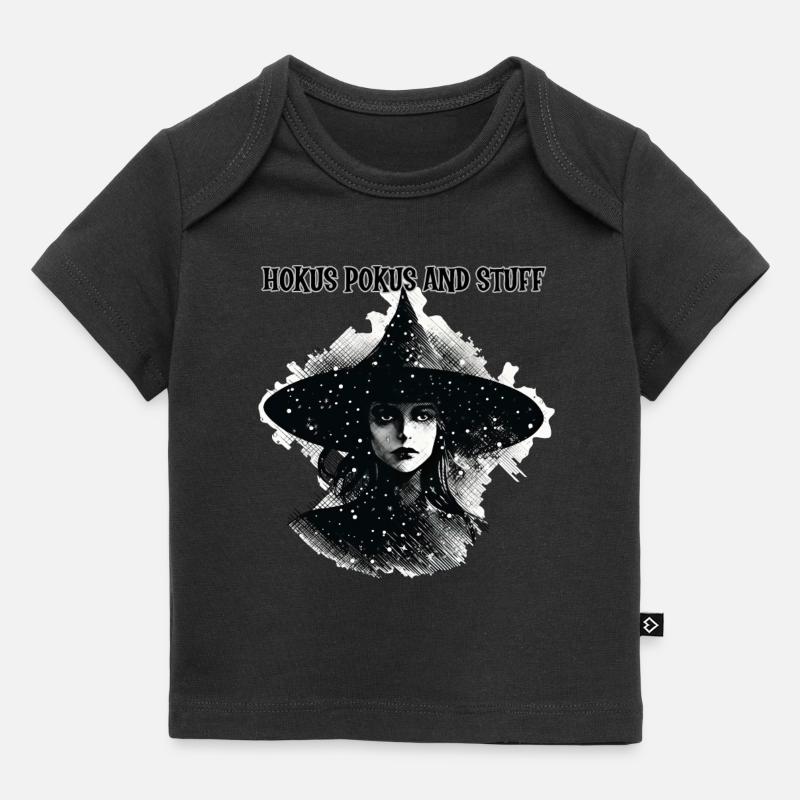 Sorcière, Hokus Pokus et trucs, Halloween - T-shirt Premium bébé bio - noir