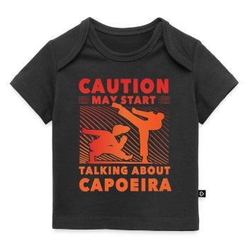 Bei Capoeira ist Vorsicht geboten - Baby Premium Organic T-Shirt - Schwarz - Vorne