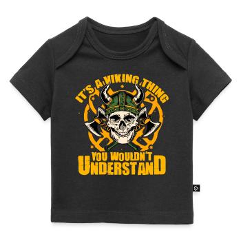 C’est un truc viking que vous ne comprendriez pas - T-shirt Premium bébé bio - noir - Devant