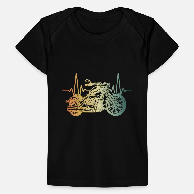 Heartbeat Motorcycle Chopper T-shirt Premium bébé bio