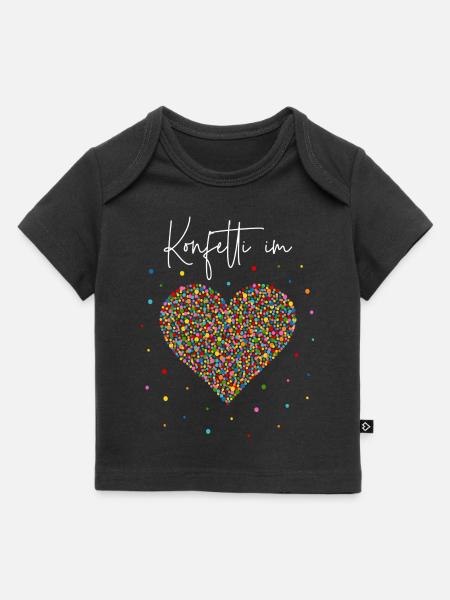Konfetti im Herzen - Baby Premium Organic T-Shirt - Schwarz