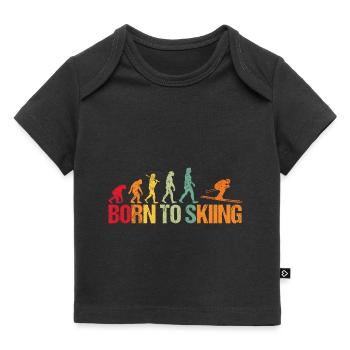 Evolution of Skiing - Baby Premium Organic T-shirt - black - Front