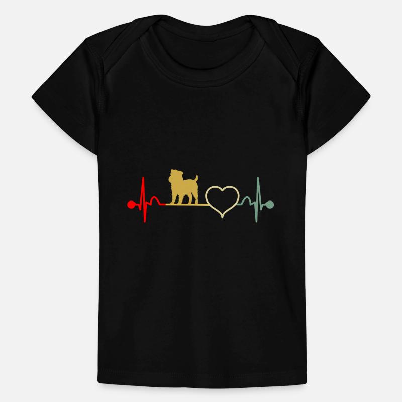 Belgian Dwarf Griffon Heartbeat Retro Baby Premium Organic T-shirt