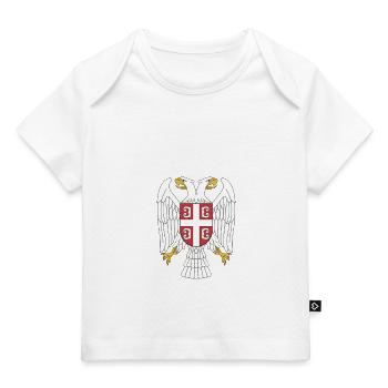 Serbie Srbija Adler Armoiries Drapeau Amour Football - T-shirt Premium bébé bio - marine foncé - Devant