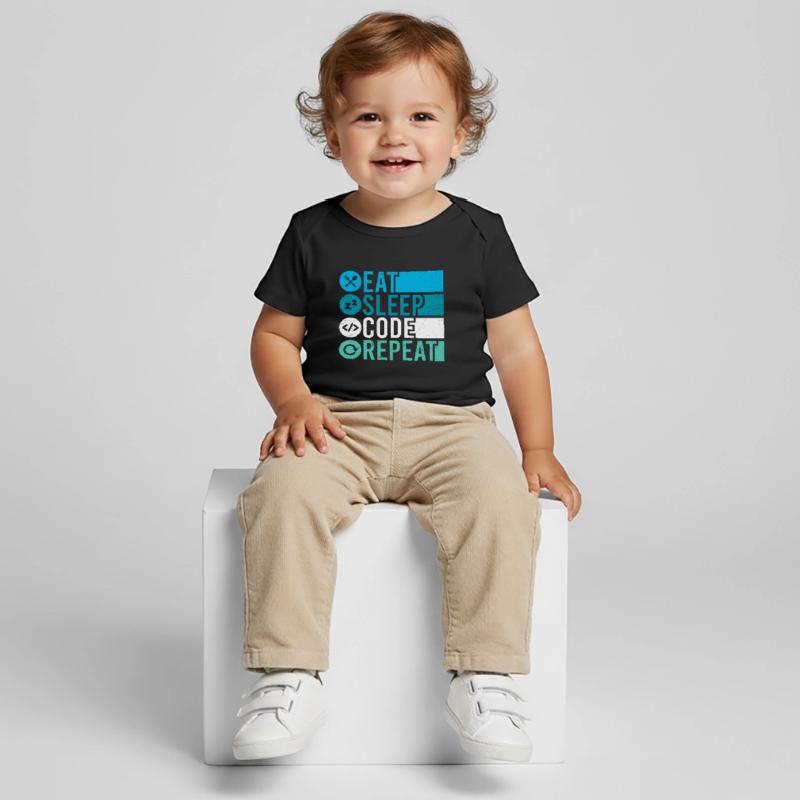 Eat Sleep Code Repeat Programmeur T-shirt Premium bébé bio