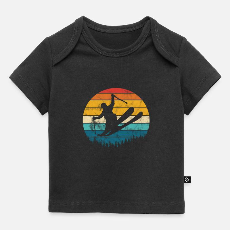 Ski Ski Neige Hiver Vacances au ski Cadeau - T-shirt Premium bébé bio - noir
