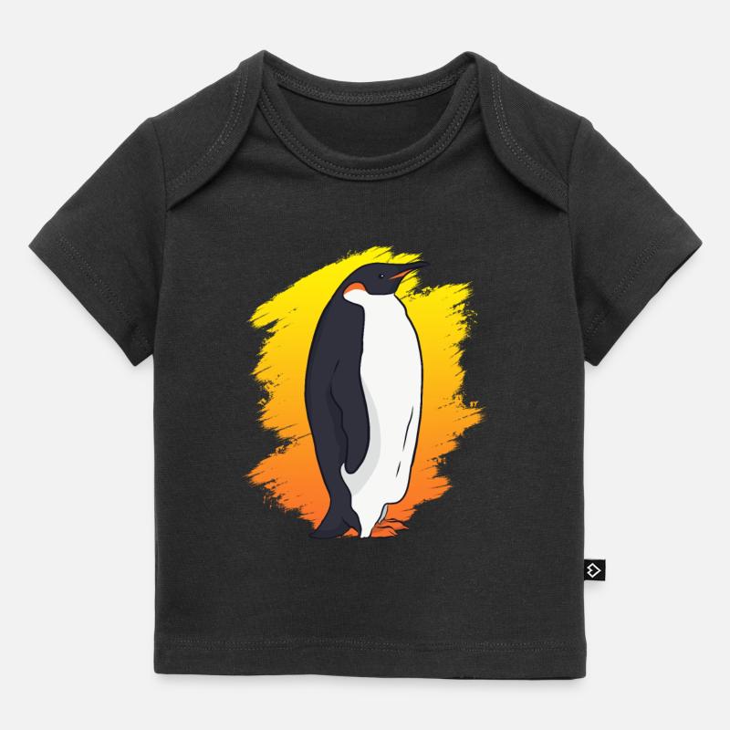 Pinguino Re Pinguino - T-shirt Premium neonato bio - nero