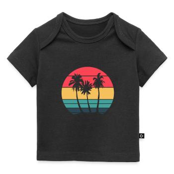 Plage - T-shirt Premium bébé bio - noir - Devant