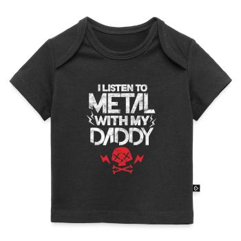 Vater Heavy Metal - Baby Premium Organic T-Shirt - Schwarz - Vorne