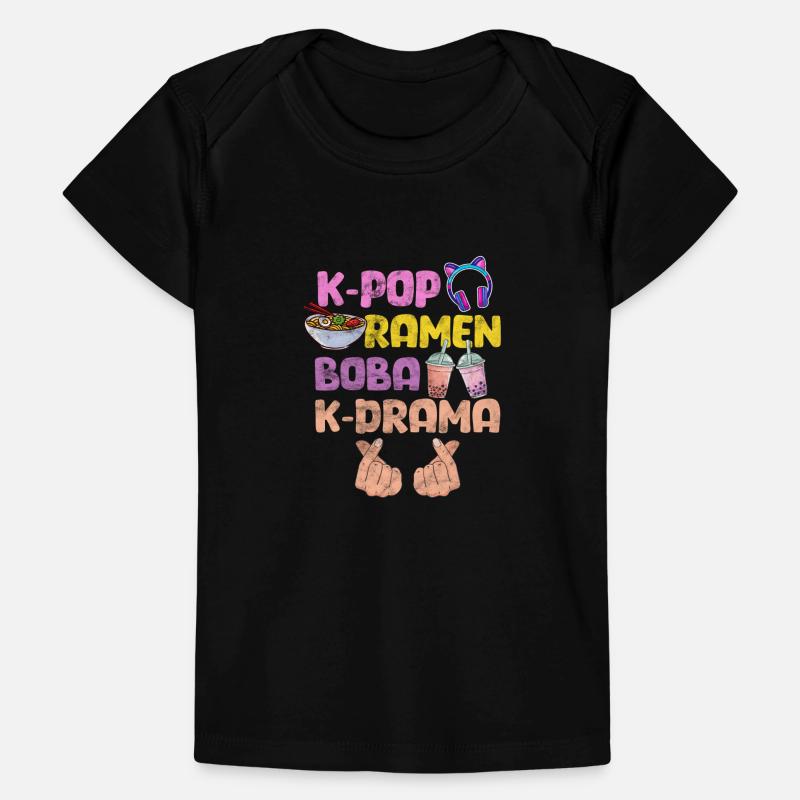 K-Pop Ramen Bubble Tea Cadeau de musique coréenne T-shirt Premium bébé bio