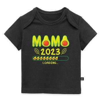Maman 2023 charge Grossesse Bébé Avocat - T-shirt Premium bébé bio - noir - Devant