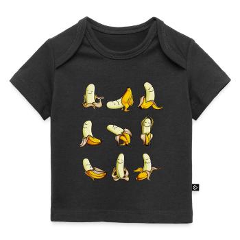 Banana Yoga Sport Motivation Régime végétalien - T-shirt Premium bébé bio - noir - Devant