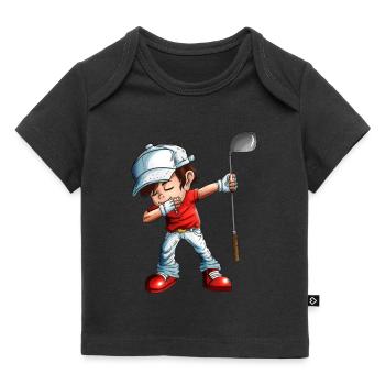 Dabbing Golfer Golfspieler Golfball Golfverein Fan - Baby Premium Organic T-Shirt - Schwarz - Vorne