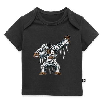 Dabbing Mumie Kürbis Leuchtendes Skelett Halloween - Baby Premium Organic T-Shirt - Schwarz - Vorne