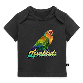 Les tourtereaux LOVE Bird Love Birds Lovebird - T-shirt Premium bébé bio - noir - Devant