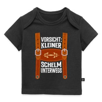 Vorsicht Kleiner Schelm Unterwegs - Baby Premium Organic T-Shirt - Schwarz - Vorne