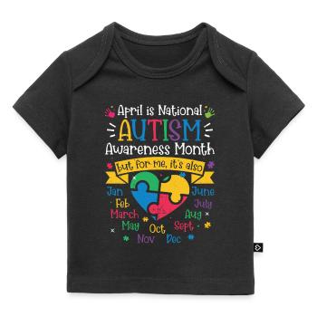 Autismus - Baby Premium Organic T-Shirt - Schwarz - Vorne