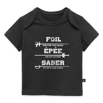 Escrime - T-shirt Premium bébé bio - noir - Devant
