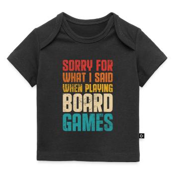 Brettspiel - Baby Premium Organic T-Shirt - Schwarz - Vorne