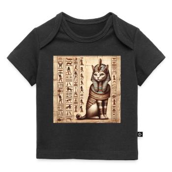 Pharaoh Papyrus Scroll Retro Desert - Baby Premium Organic T-shirt - black - Front