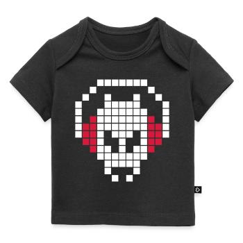 8 Bit Invader, Stereo Invader, Pixel Invader - Baby Premium Organic T-Shirt - Schwarz - Vorne