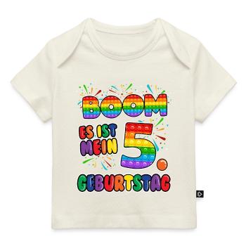 Boom It's My 5. Geburtstag 5 Jahr Alt Pop it - Baby Premium Organic T-Shirt - Dunkelnavy - Vorne
