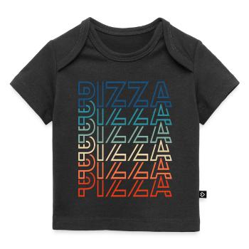 Retro Pizza Vintage Text Pizza Liebhaber - Baby Premium Organic T-Shirt - Schwarz - Vorne