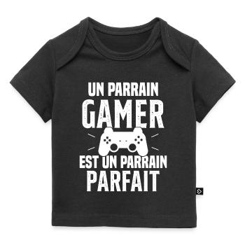 Un Parrain Gamer est un Parrain Parfait - T-shirt Premium bébé bio - noir - Devant