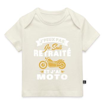 J'peux pas je suis retraité et j'ai moto Cadeau - T-shirt Premium bébé bio - marine foncé - Devant