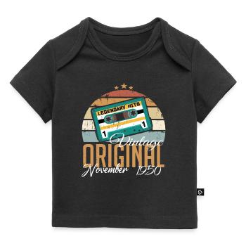 Født i november 1950 Retro - Premium baby t-shirt økologisk - sort - Foran