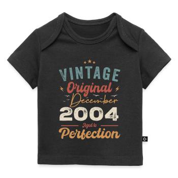 Vintage Geburtstag - Dezember 2004 - Geschenkidee - Baby Premium Organic T-Shirt - Schwarz - Vorne