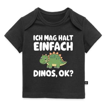 Dinosaurier Dino Tyrannosaurus Rex Dinos Saurier - Baby Premium Organic T-Shirt - Schwarz - Vorne