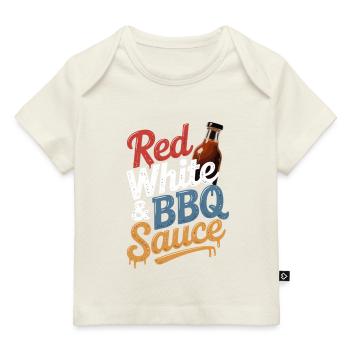 Rouge, blanc et sauce BBQ : plaisir au grill - T-shirt Premium bébé bio - marine foncé - Devant
