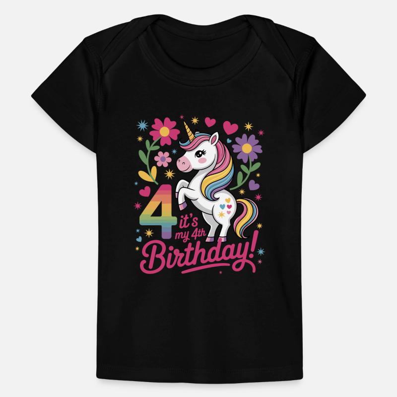 Licorne unique, c’est le motif de mon 4e anniversaire T-shirt Premium bébé bio