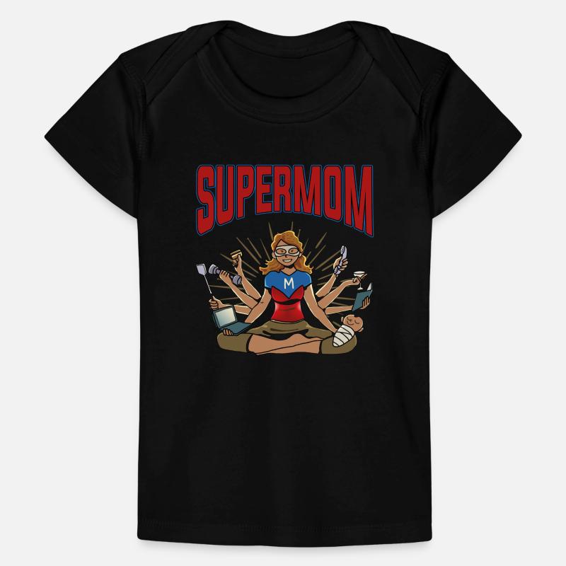 Mutterschaft Mutter Superheld Supermama Supermom Baby Premium Organic T-Shirt