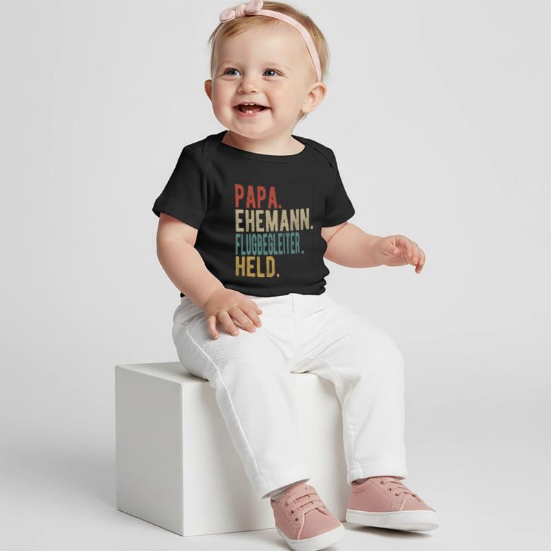 Flugbegleiter Papa Ehemann Held Baby Premium Organic T-Shirt