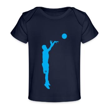 Basketballspieler - Baby Premium Organic T-Shirt - Dunkelnavy - Vorne