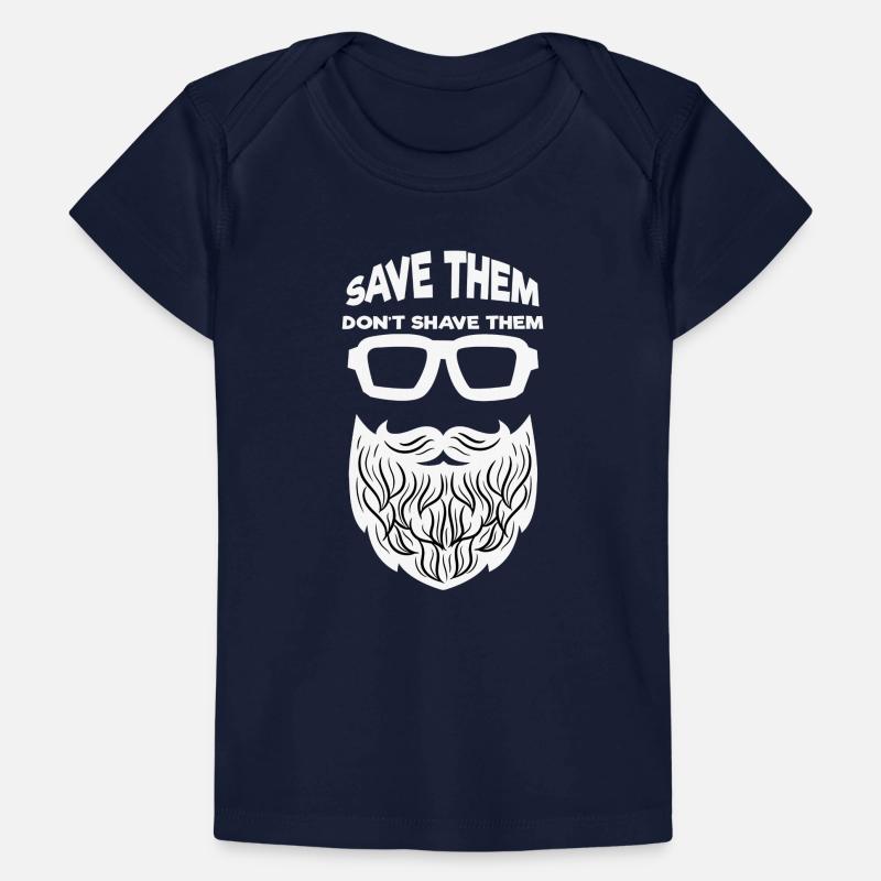 Bartfrisur Bart Rasieren Bartwuchs Statement Baby Premium Organic T-Shirt